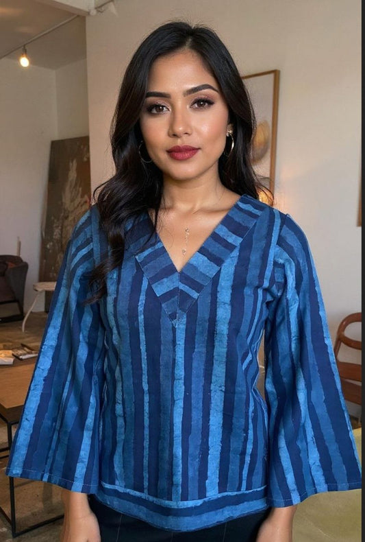 Noor-e-Neel Indigo Top